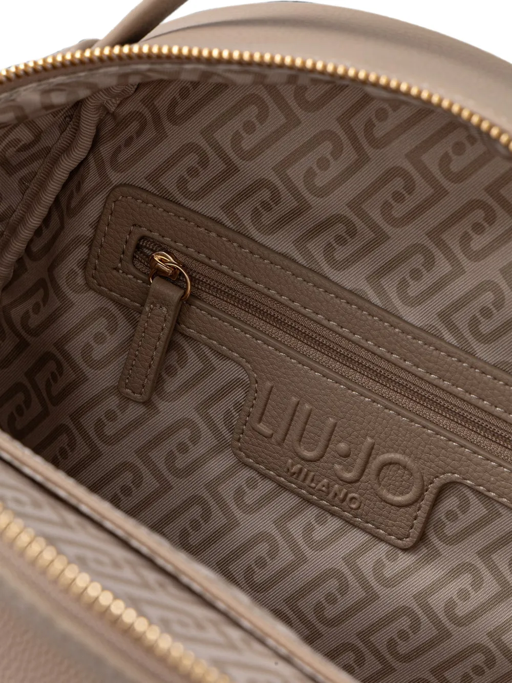 LIU JO Rugzak met logo-plakkaat en textuur Beige