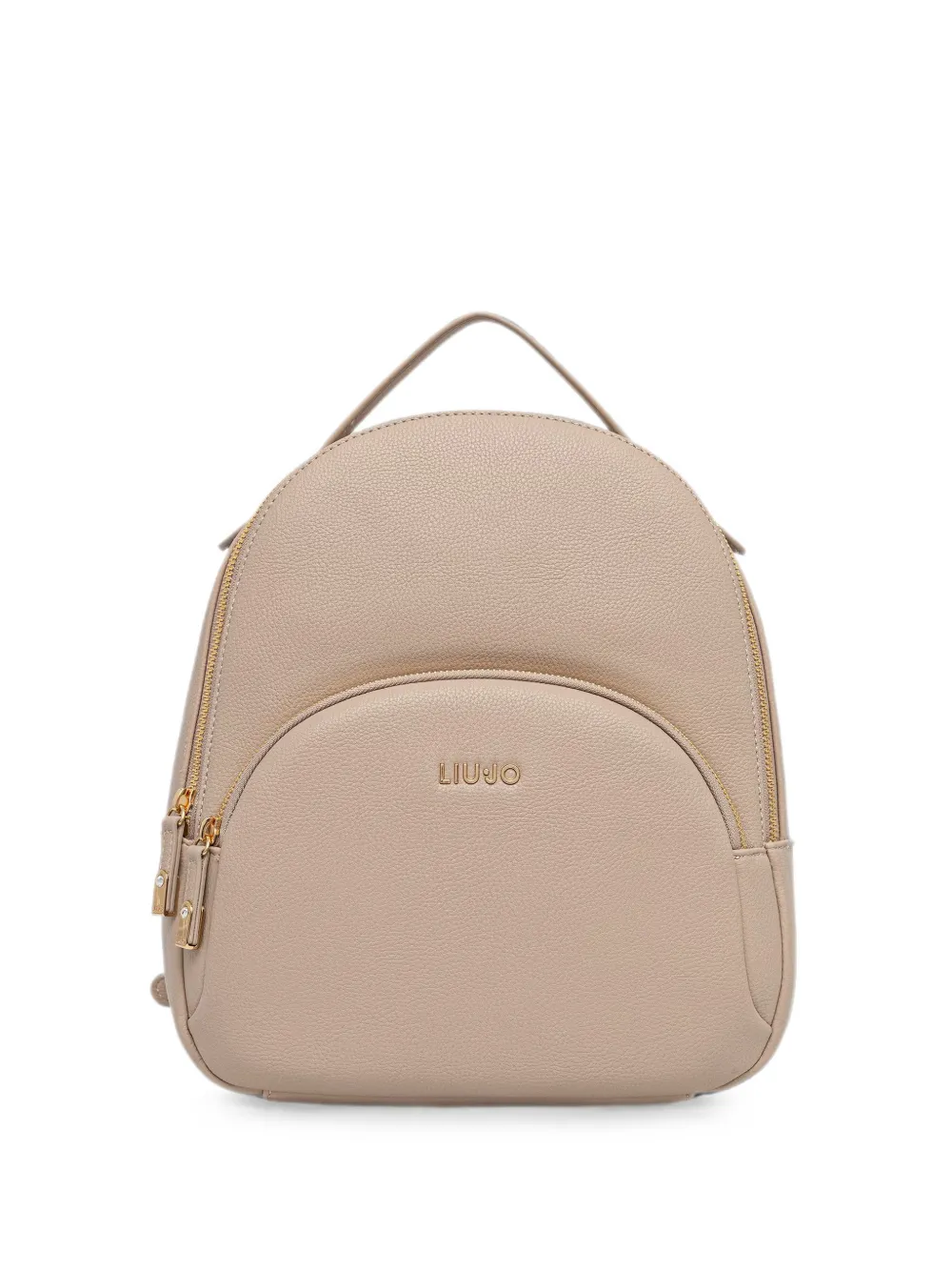 LIU JO grained logo-plaque backpack - Toni neutri