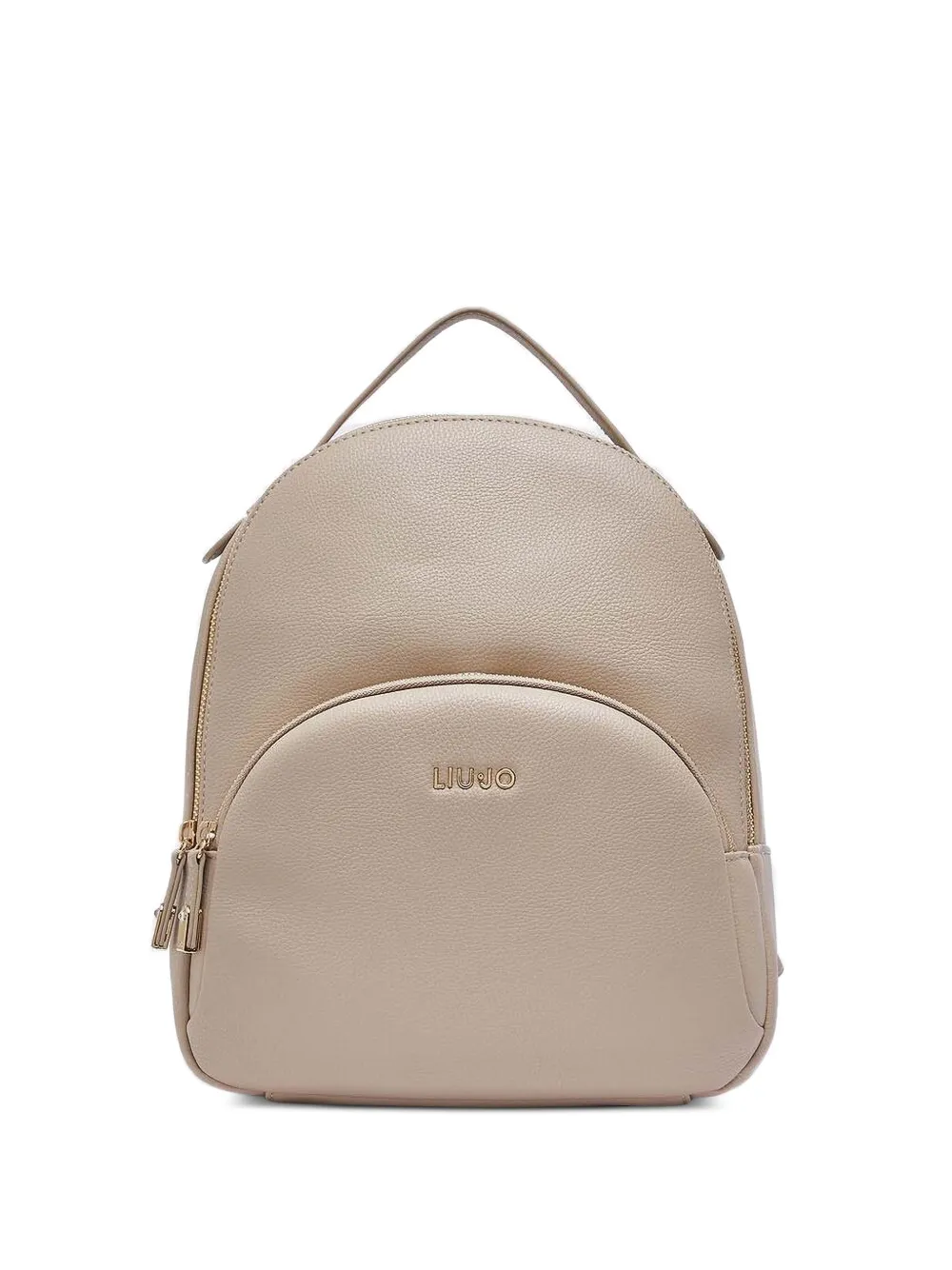 LIU JO grained logo-plaque backpack