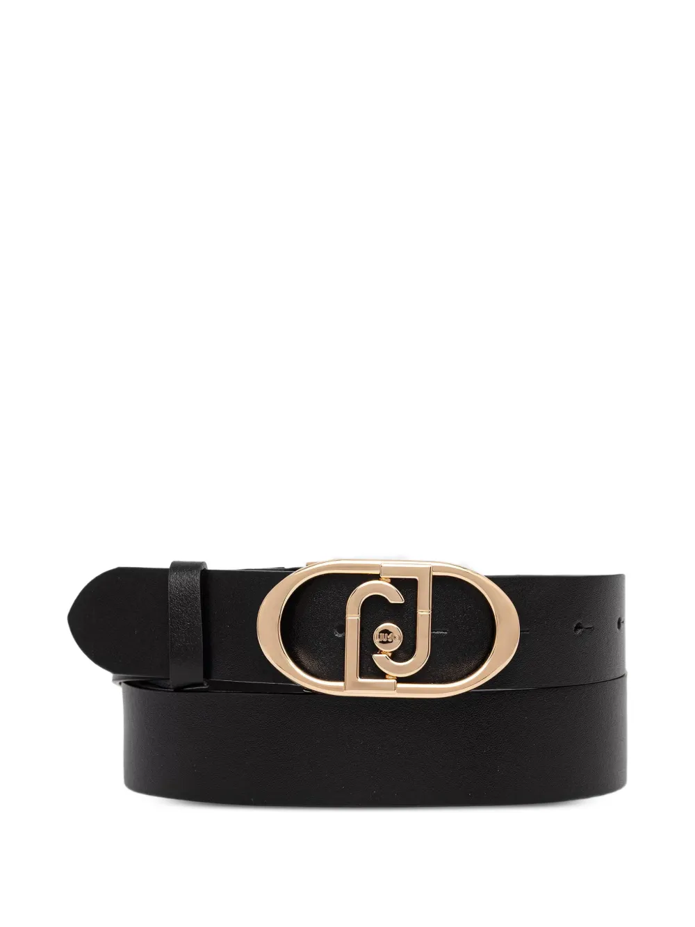 LIU JO logo-plaque leather belt - Schwarz