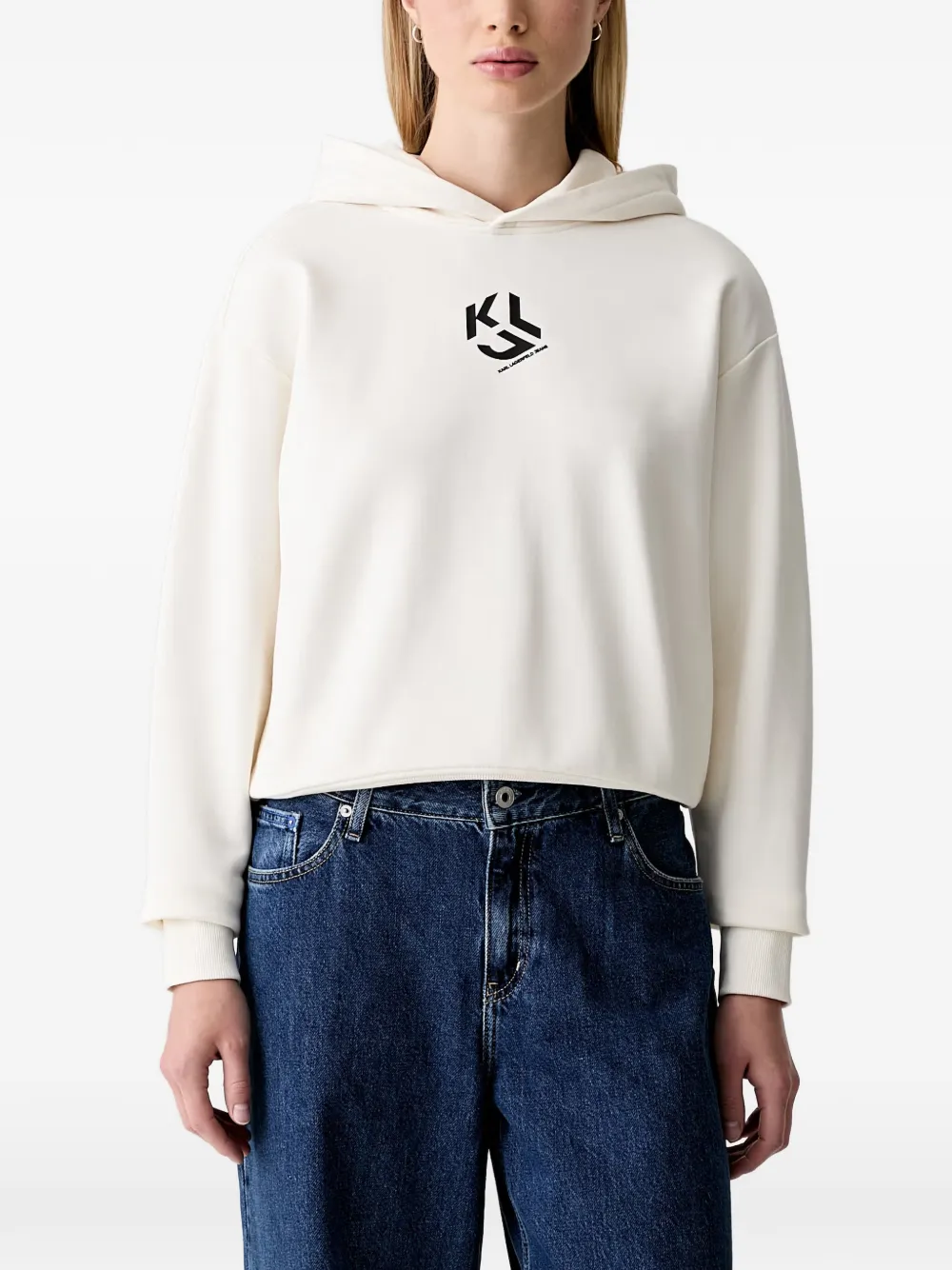 Karl Lagerfeld Jeans logo-print hoodie - Weiß