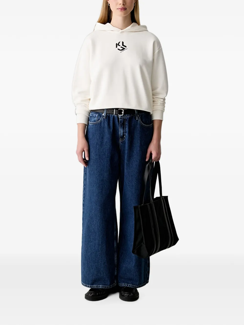 Karl Lagerfeld Jeans Hoodie met logoprint Wit