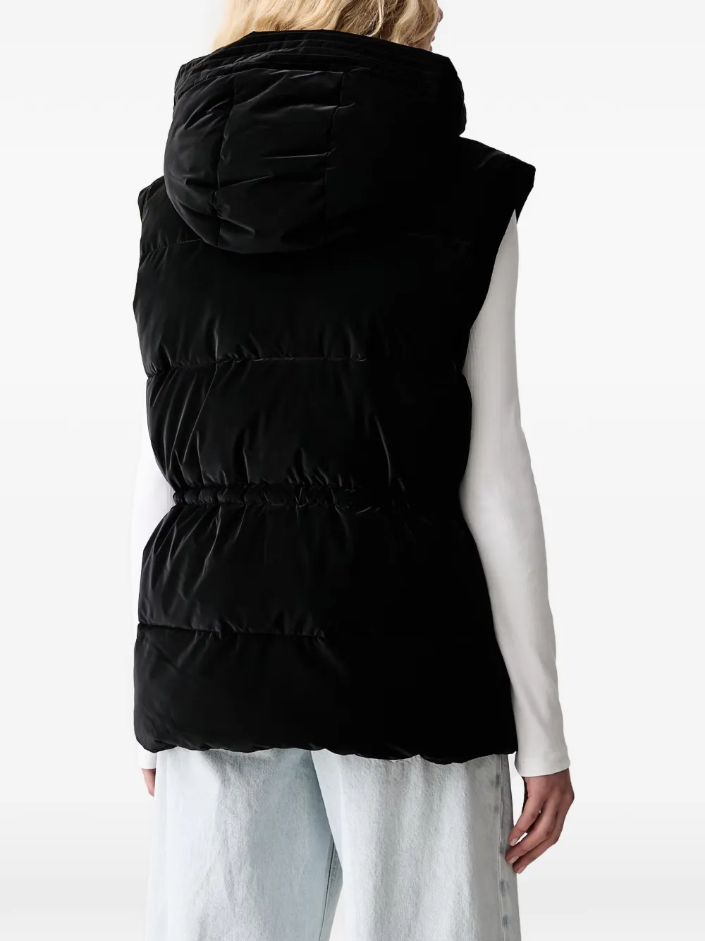 Karl Lagerfeld Jeans Bodywarmer met capuchon Zwart