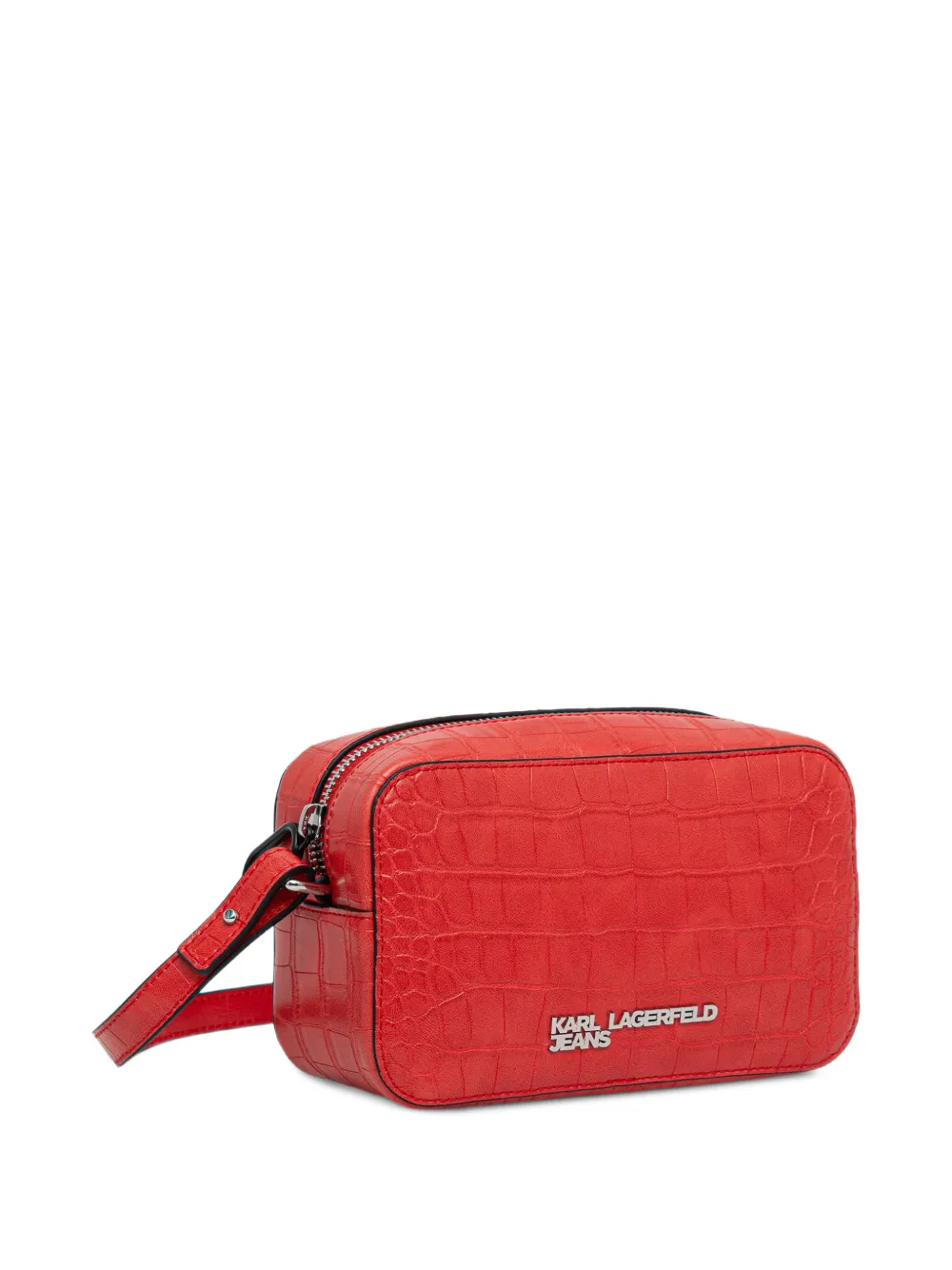 Karl Lagerfeld Jeans Crossbodytas met krokodillen-reliëf Rood