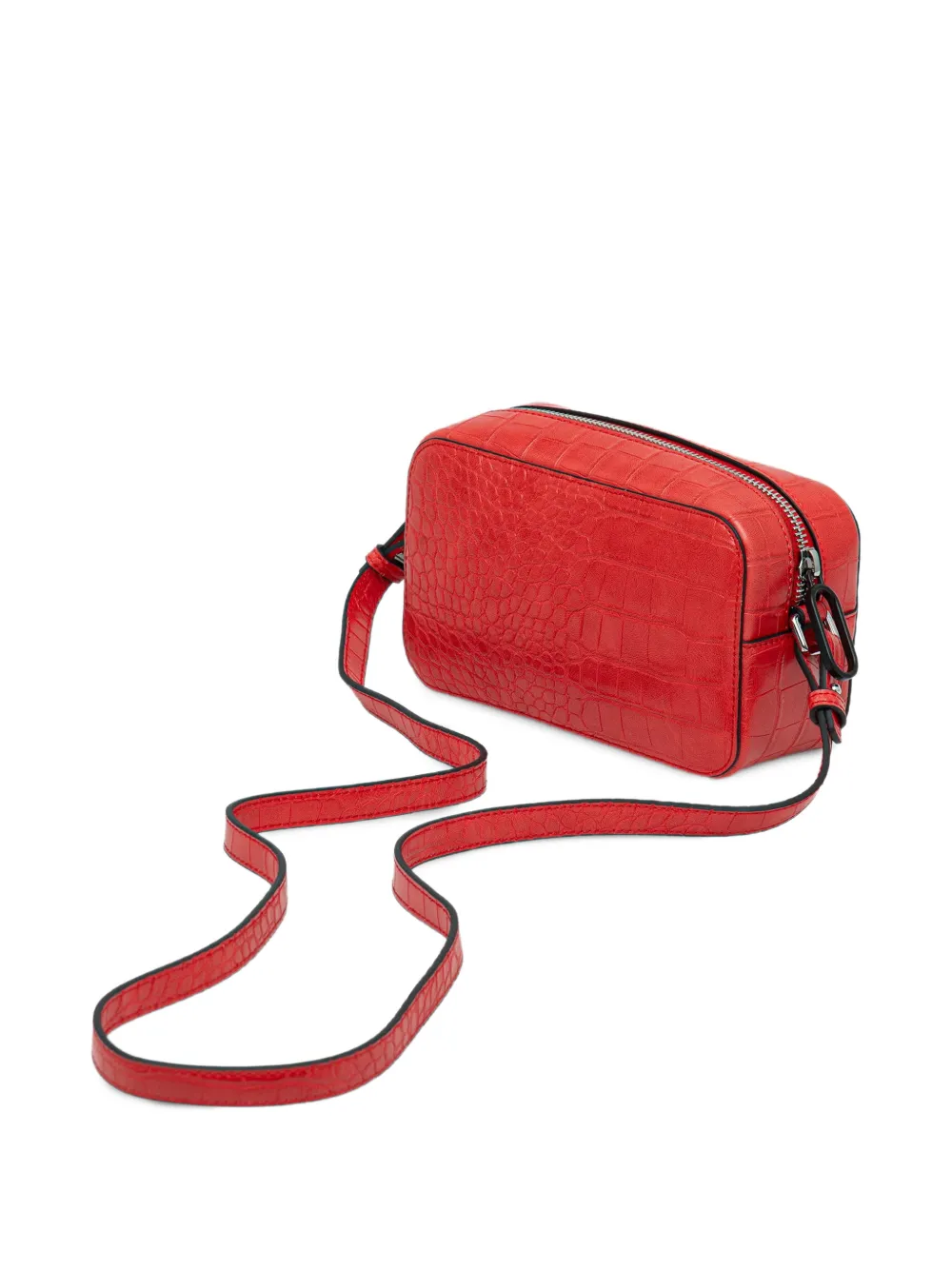 Karl Lagerfeld Jeans Crossbodytas met krokodillen-reliëf Rood