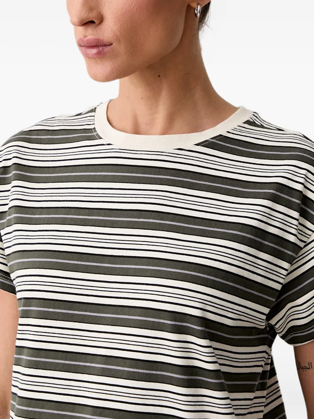 Rag & Bone Kelly Stripe Boxy T-shirt In Multi