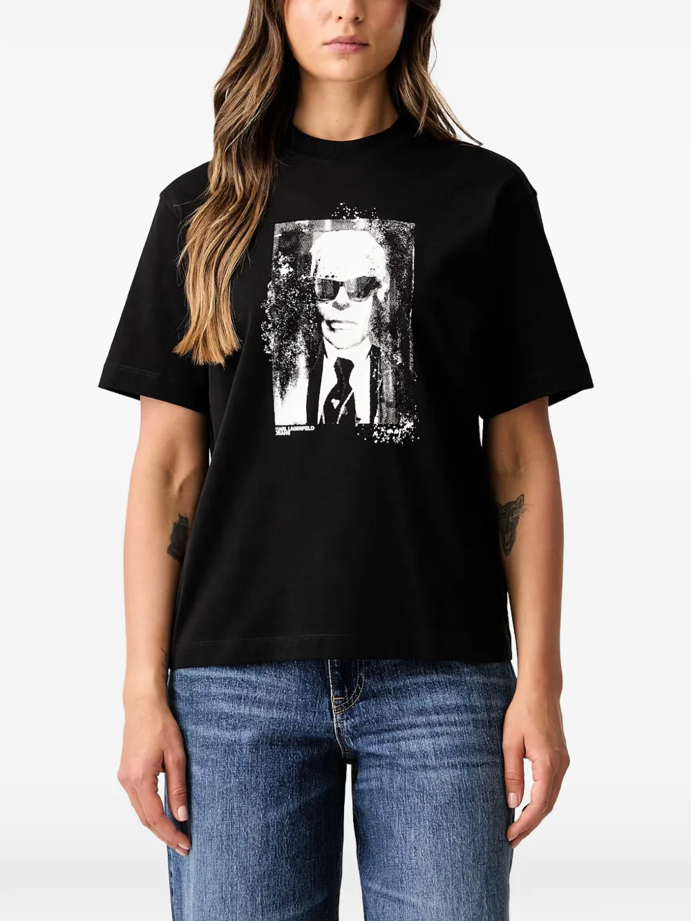 Karl Lagerfeld Jeans graphic-print T-shirt - Schwarz