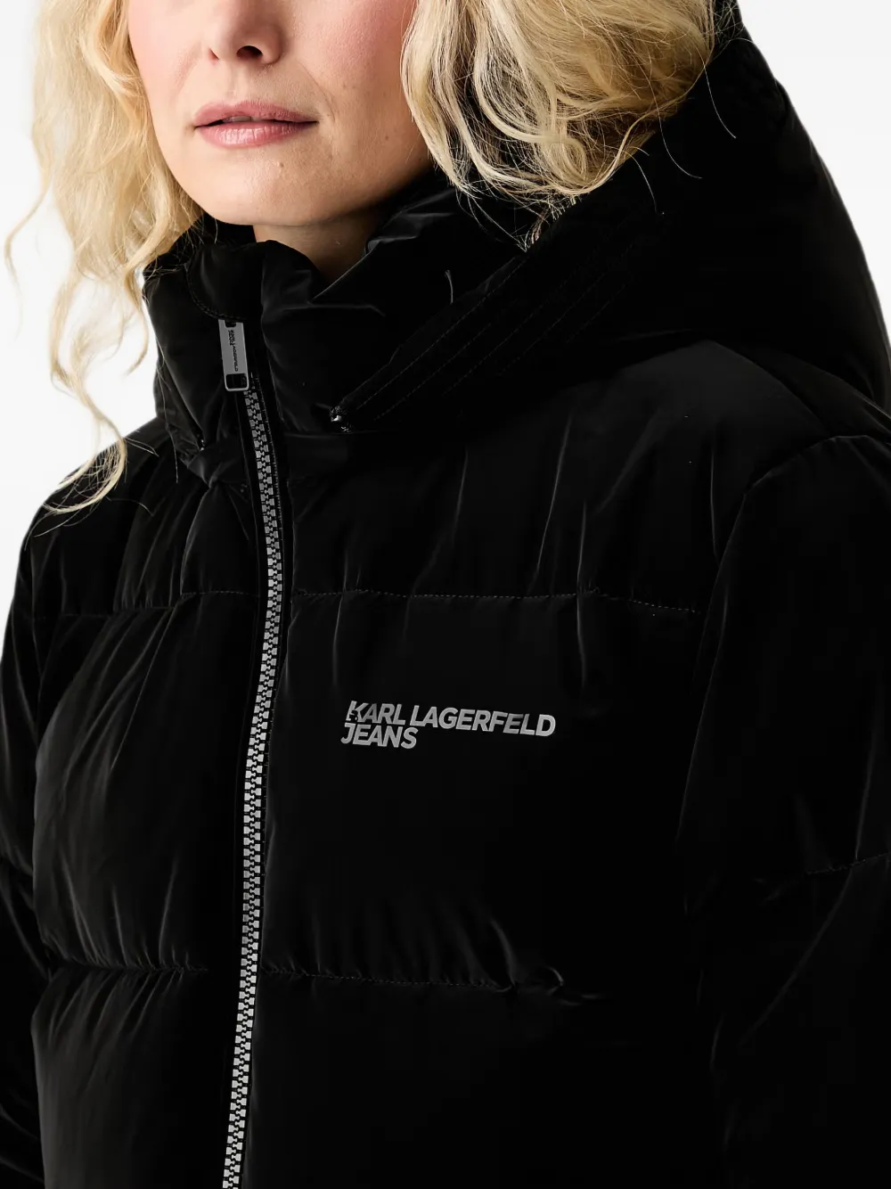 Karl Lagerfeld Jeans Gewatteerde jas met rits Zwart