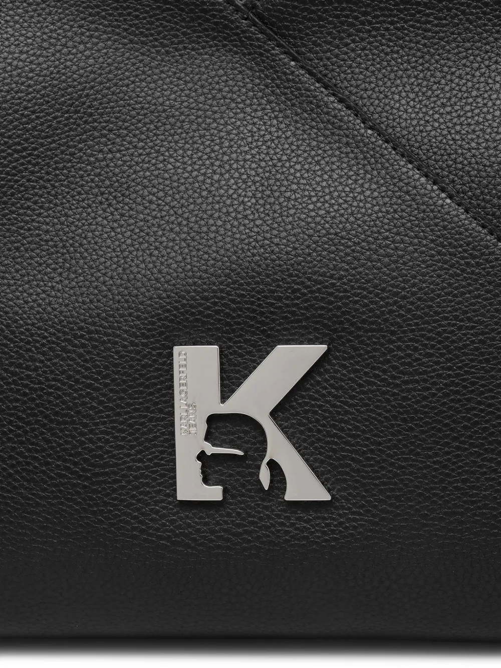 Karl Lagerfeld Jeans Shopper met logo-plakkaat en textuur Zwart