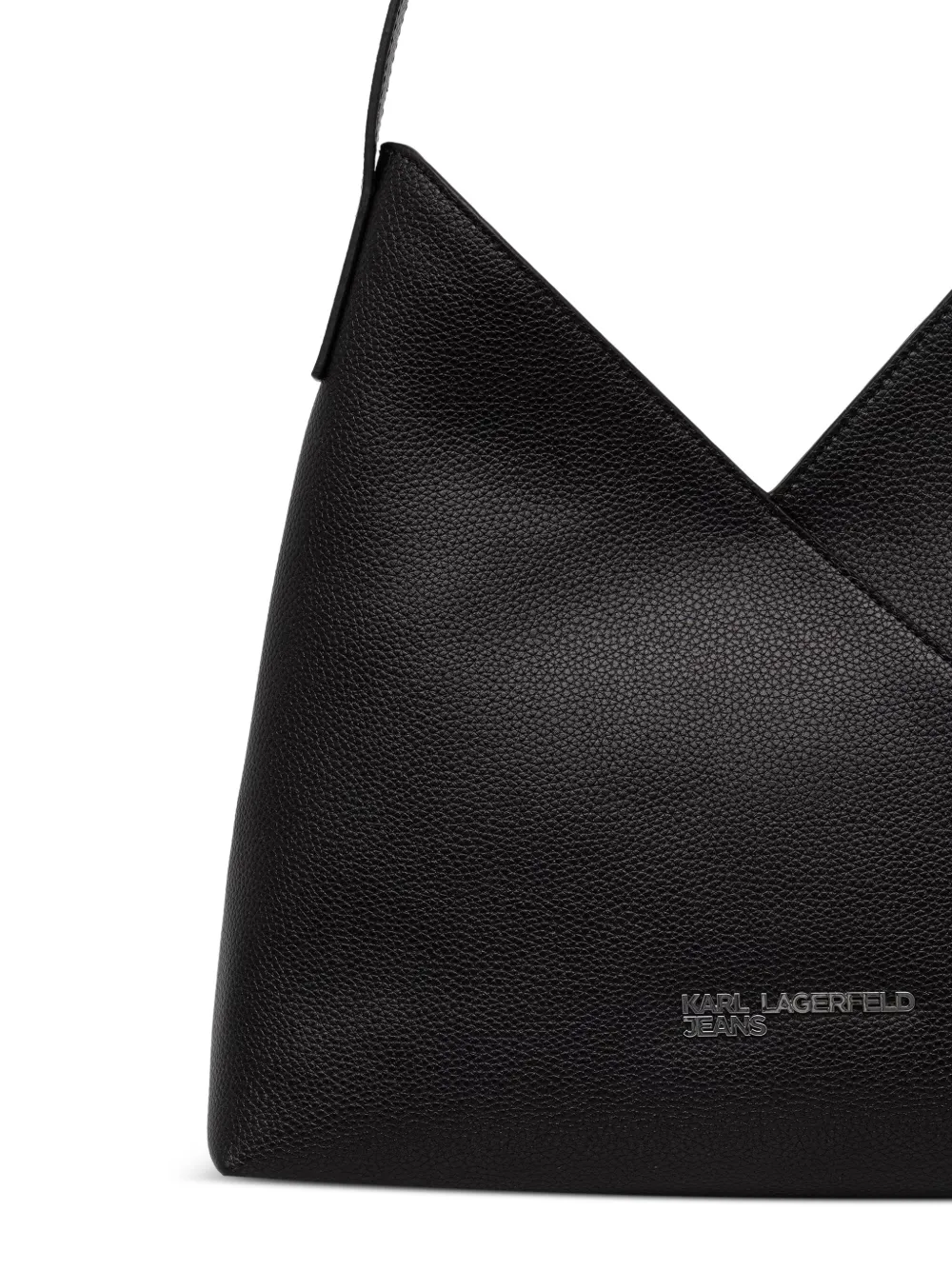 Karl Lagerfeld Jeans Shopper met logo-plakkaat en textuur Zwart
