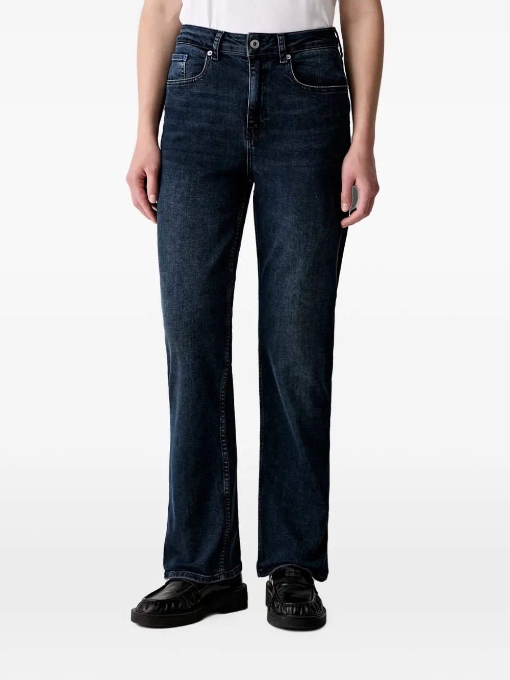 Karl Lagerfeld Jeans logo-patch straight-leg jeans - Blu