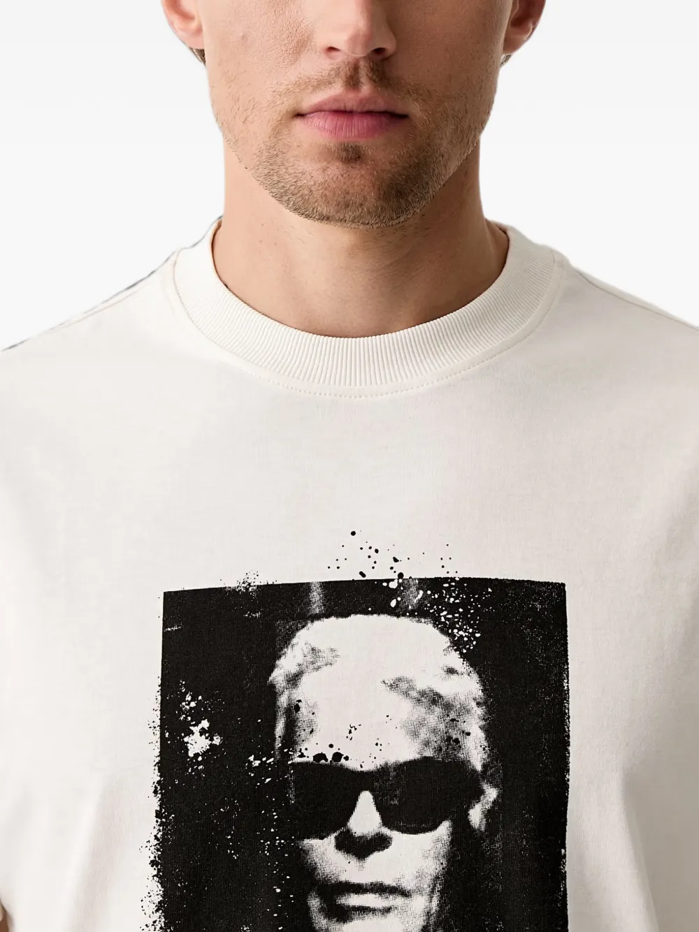 Karl Lagerfeld Jeans T-shirt met print Beige