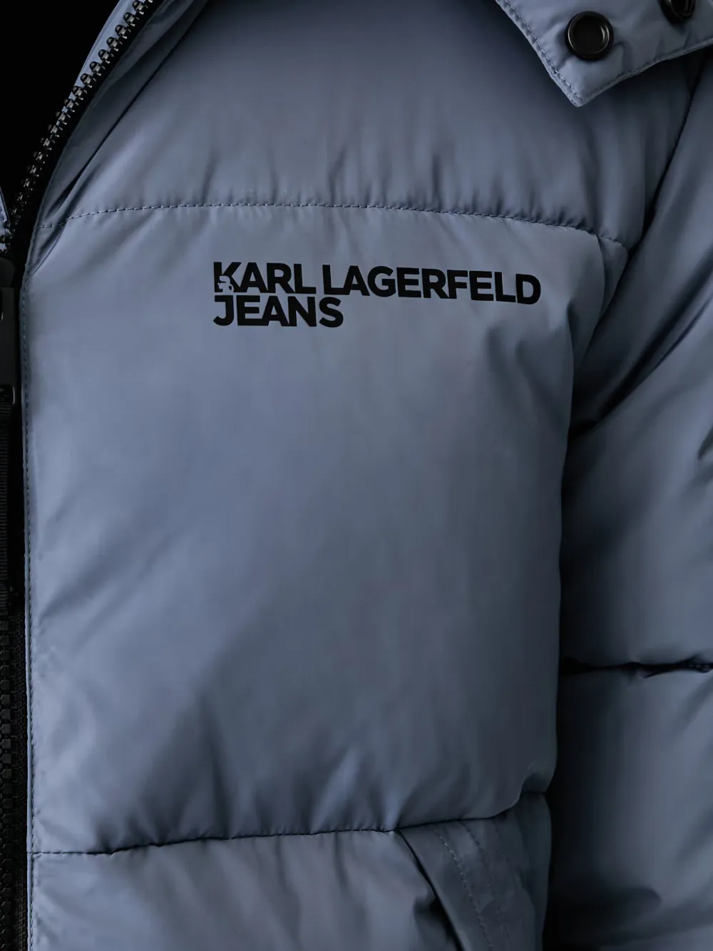 Karl Lagerfeld Jeans Gewatteerd jack met capuchon Blauw