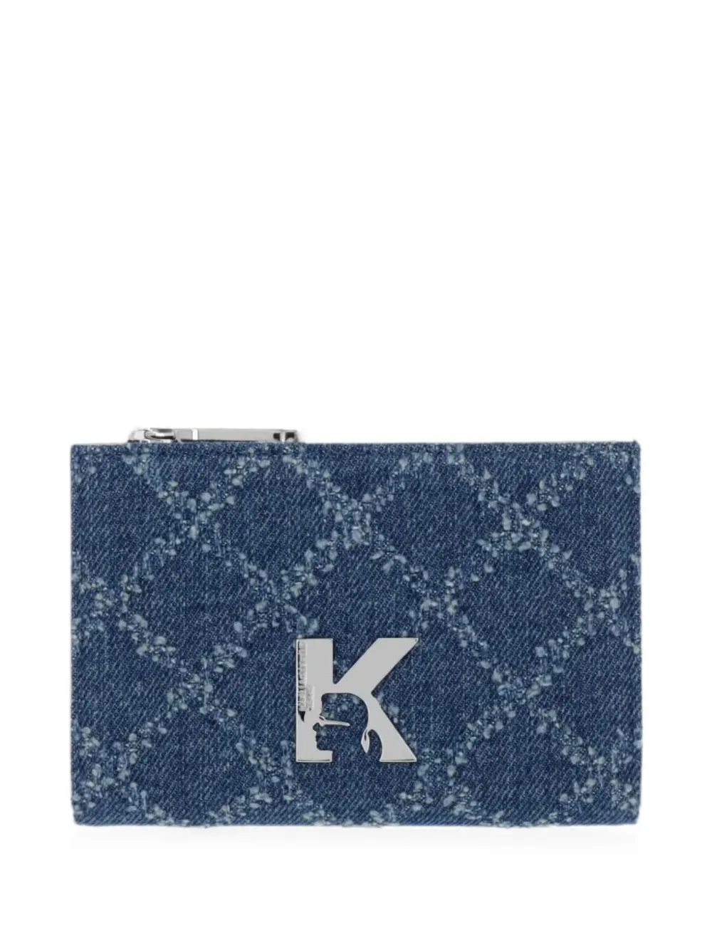 Karl Lagerfeld Jeans monogram-print K-logo wallet - Blau