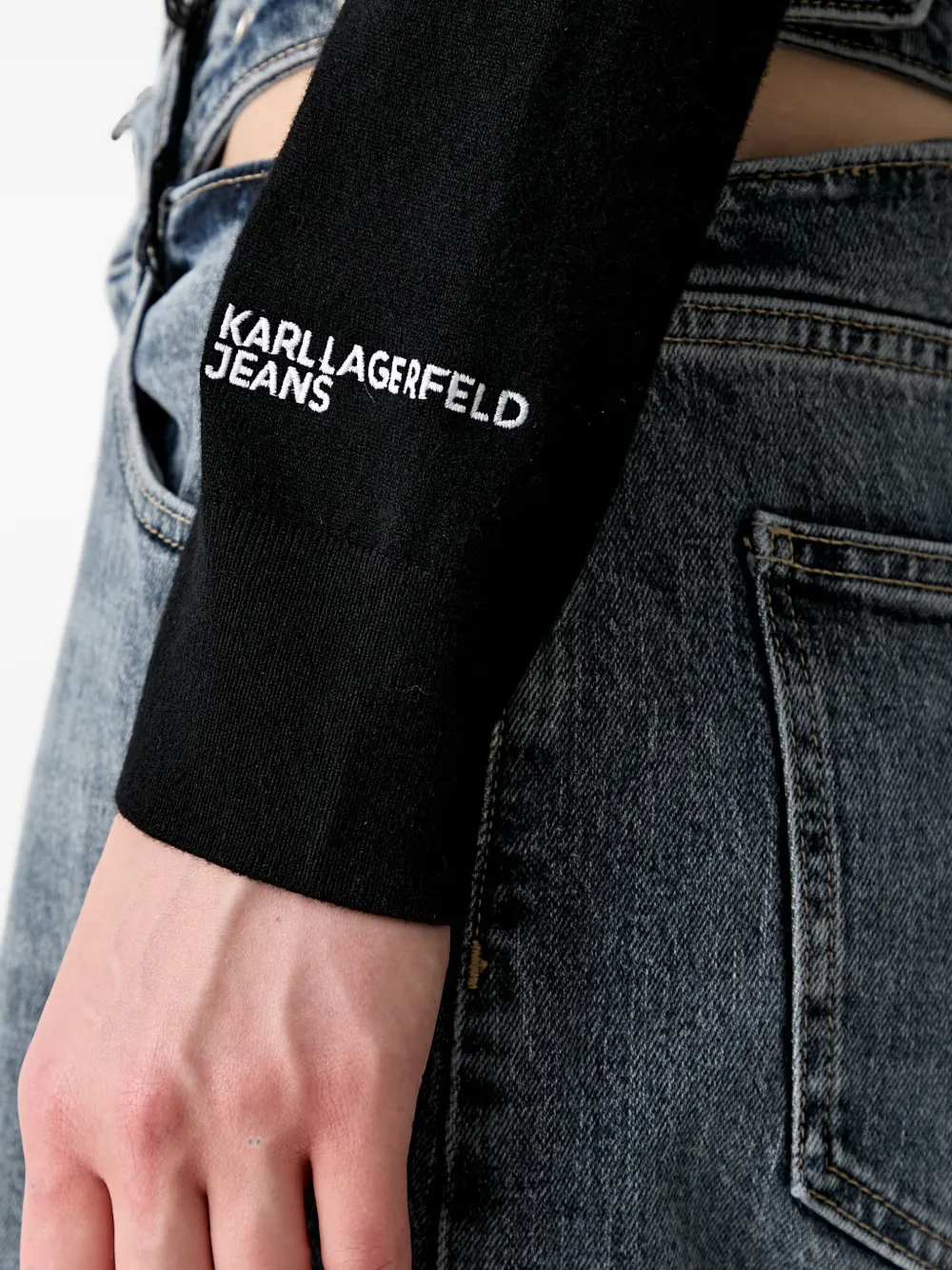 Karl Lagerfeld Jeans Uitgesneden top Zwart