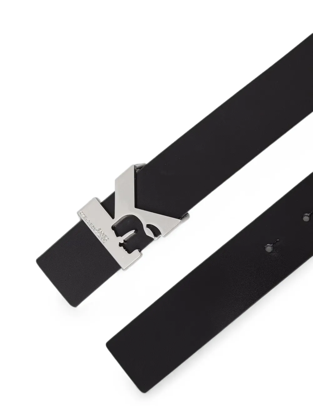 Karl Lagerfeld Jeans Riem met logo-plakkaat Zwart