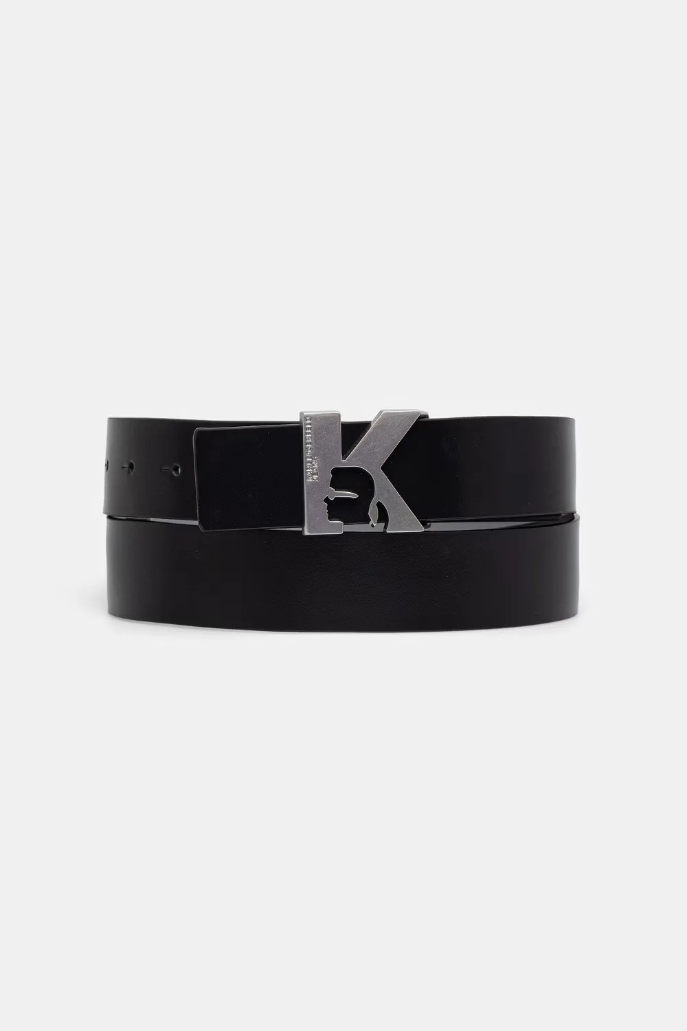 Karl Lagerfeld Jeans logo-plaque belt - Schwarz