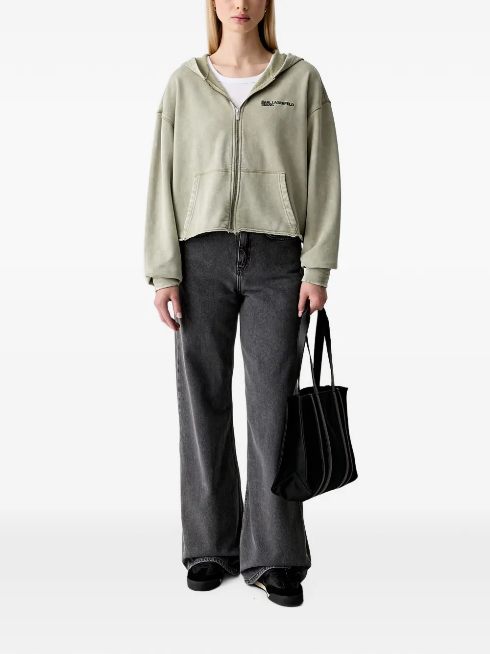 Karl Lagerfeld Jeans met logopatch Grijs