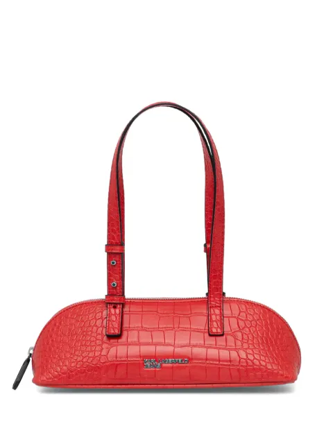 Karl Lagerfeld Jeans croc-effect logo-plaque tote bag