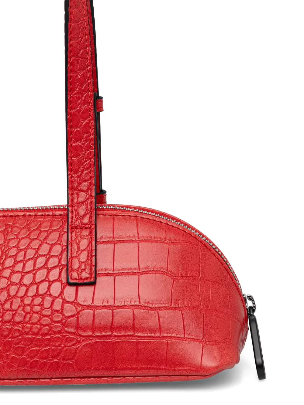 Karl Lagerfeld Jeans Shopper met krokodillen-reliëf en logo-plakkaat Rood