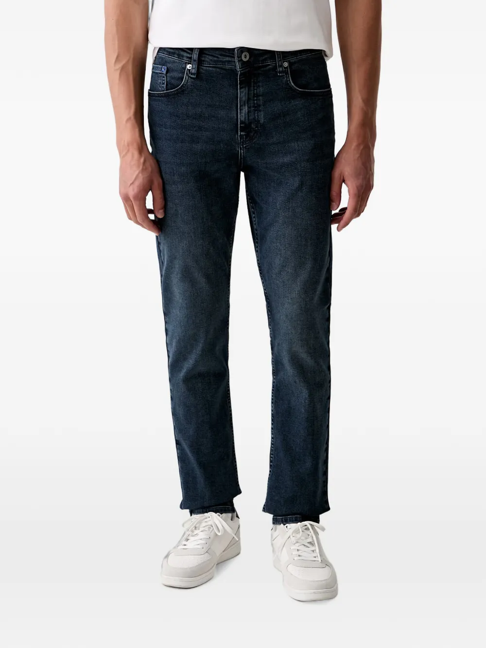 Karl Lagerfeld Jeans logo-patch straight-leg jeans - Blu