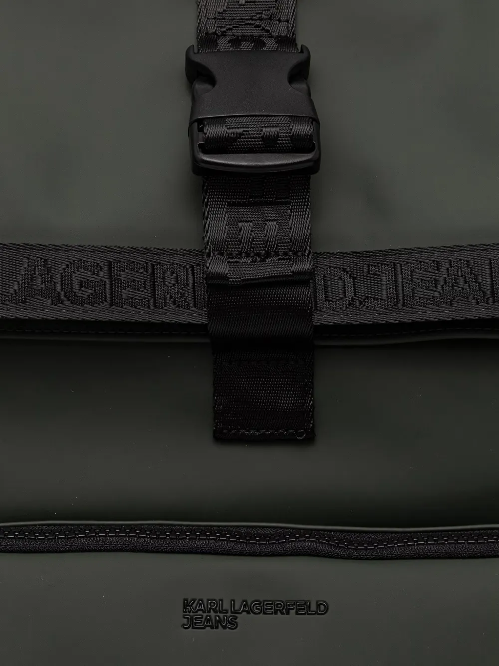 Karl Lagerfeld Jeans Rugzak met logo-band en gespsluiting Groen