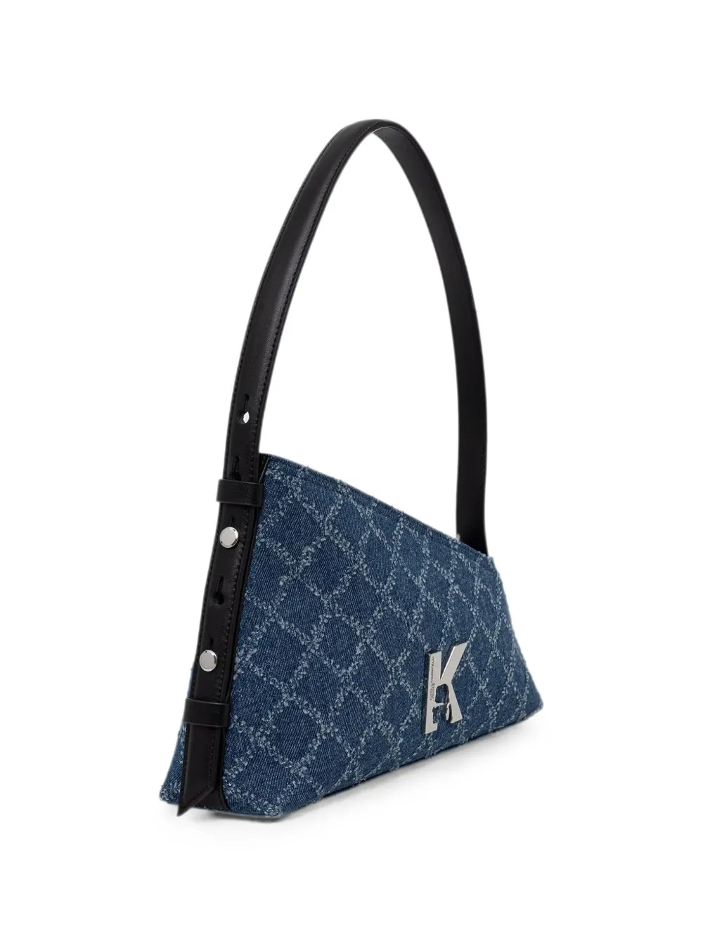Karl Lagerfeld Jeans Asymmetrische shopper met monogram-patroon Blauw