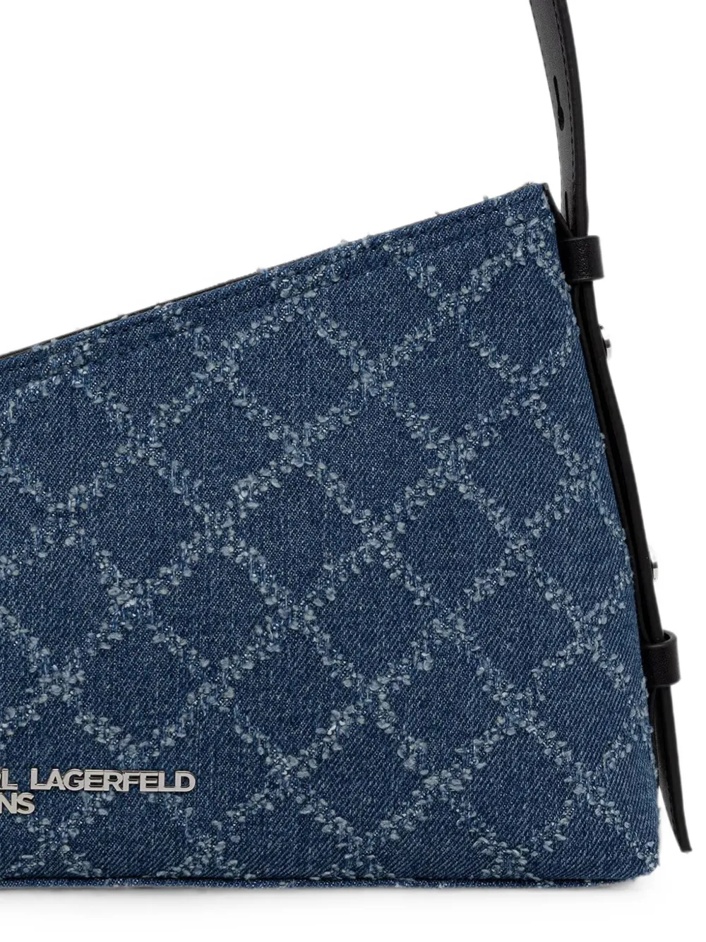 Karl Lagerfeld Jeans Asymmetrische shopper met monogram-patroon Blauw