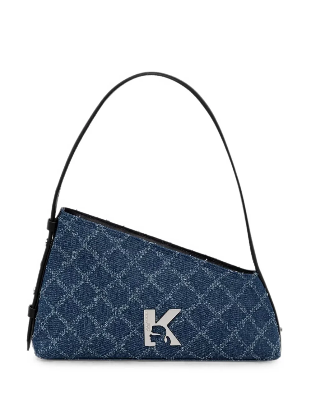 Karl Lagerfeld Jeans Monogram-pattern Asymmetric Tote Bag In Blue