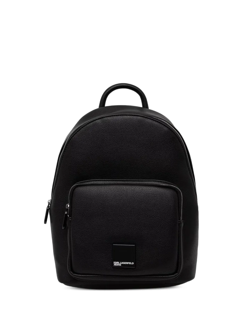 Karl Lagerfeld Jeans logo-plaque pebbled-effect backpack - Nero