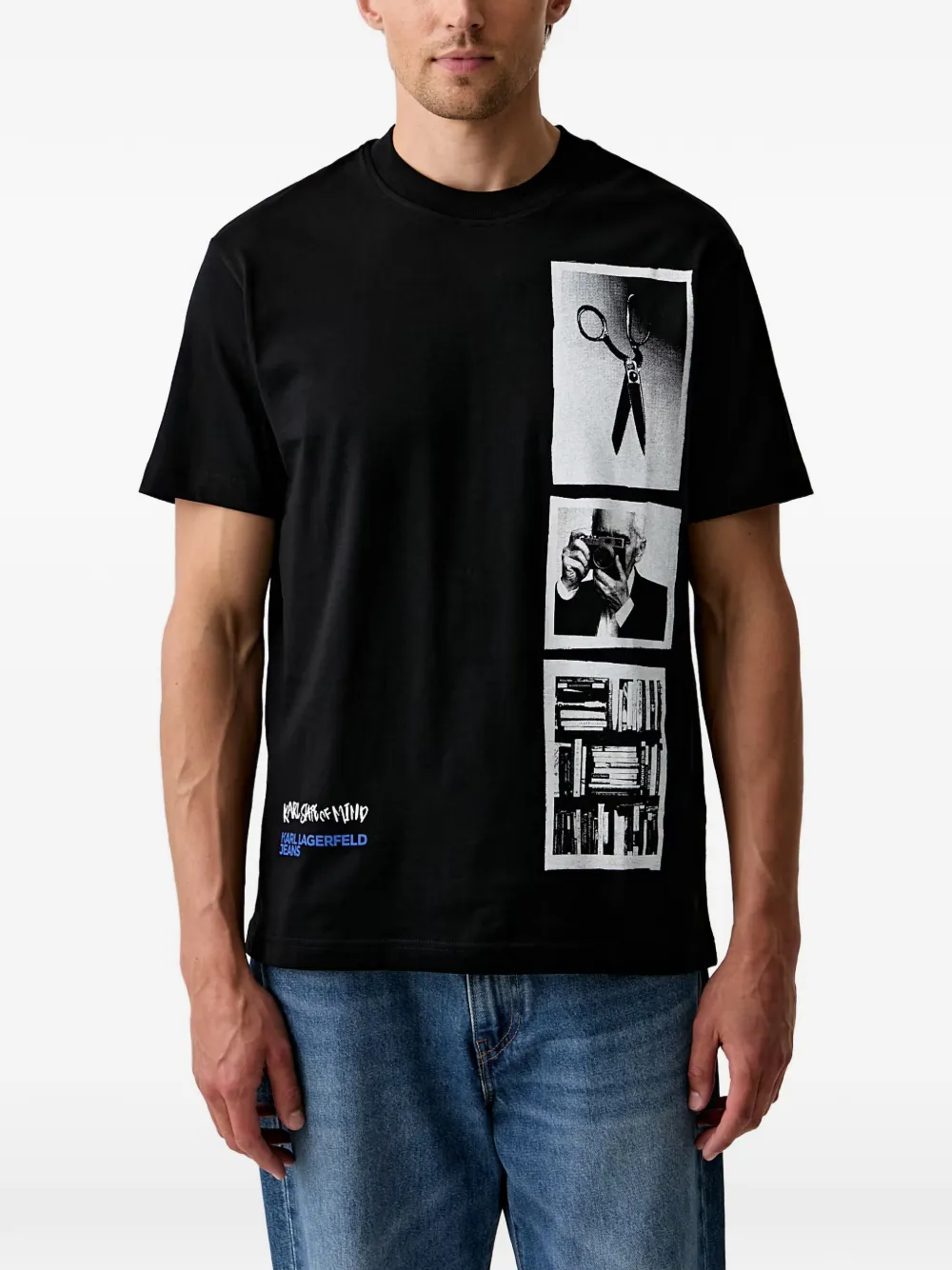 Karl Lagerfeld Jeans graphic-print crew-neck T-shirt - Nero