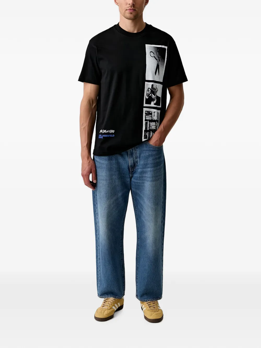 Karl Lagerfeld Jeans T-shirt met print Zwart