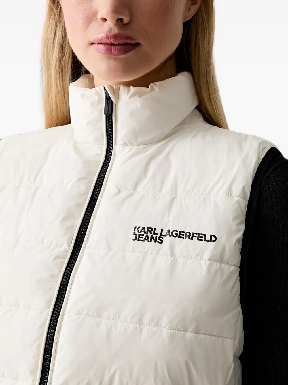 Karl Lagerfeld Jeans Bodywarmer met logoprint Wit