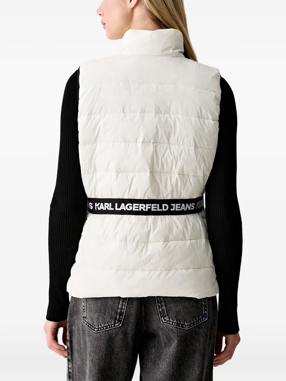 Karl Lagerfeld Jeans Bodywarmer met logoprint Wit