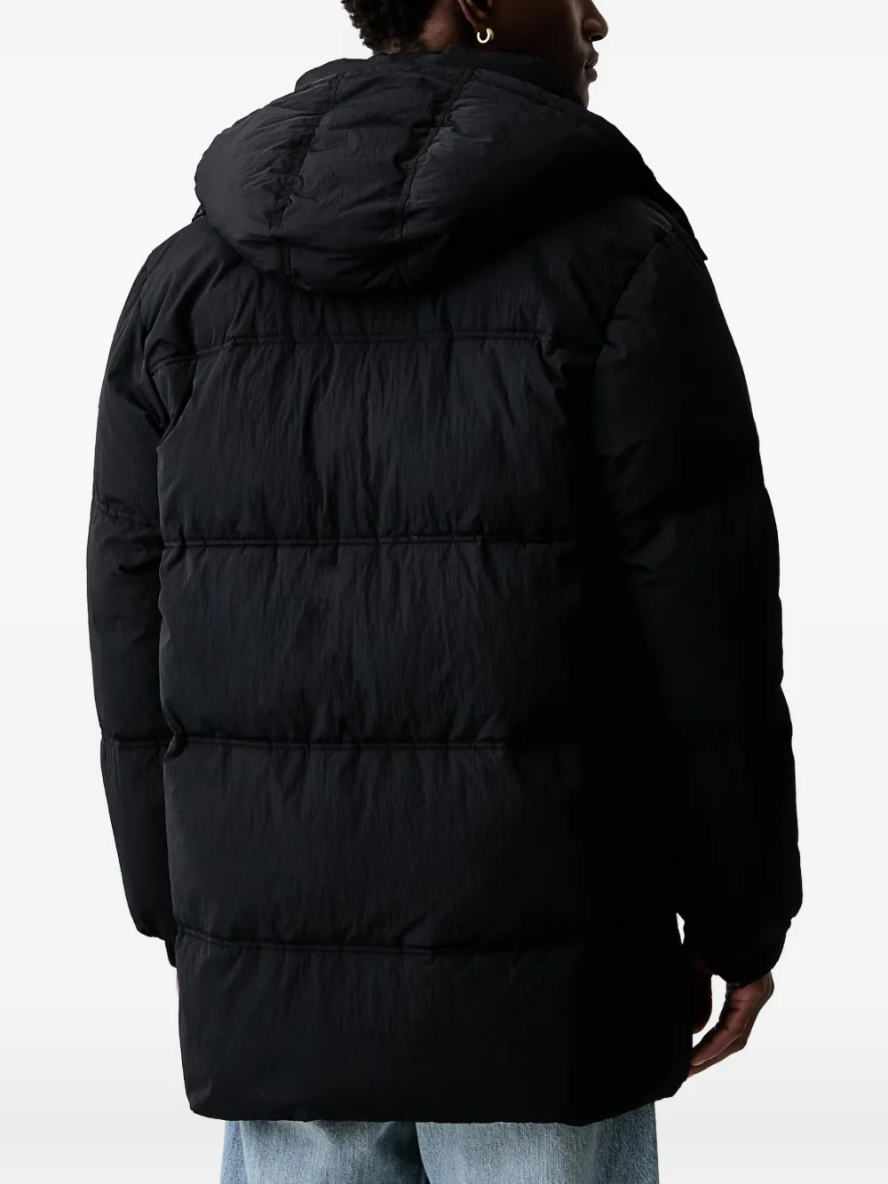 Karl Lagerfeld Jeans quilted logo-print jacket Zwart