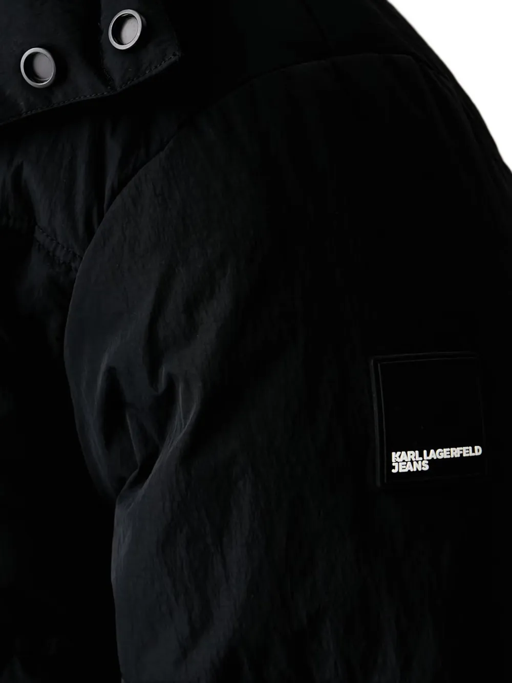 Karl Lagerfeld Jeans quilted logo-print jacket Zwart