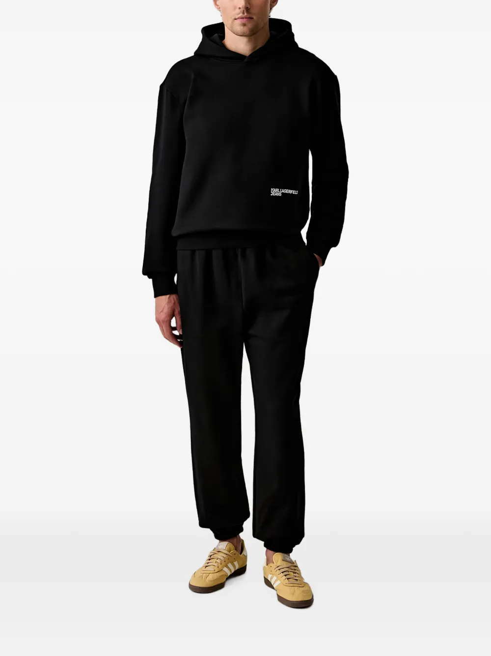 Karl Lagerfeld Jeans Trainingsbroek met trekkoordtaille Zwart