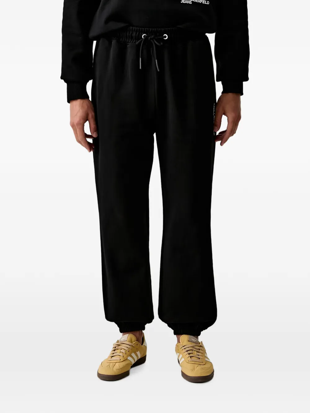 Karl Lagerfeld Jeans drawstring-waist logo-print track pants - Schwarz