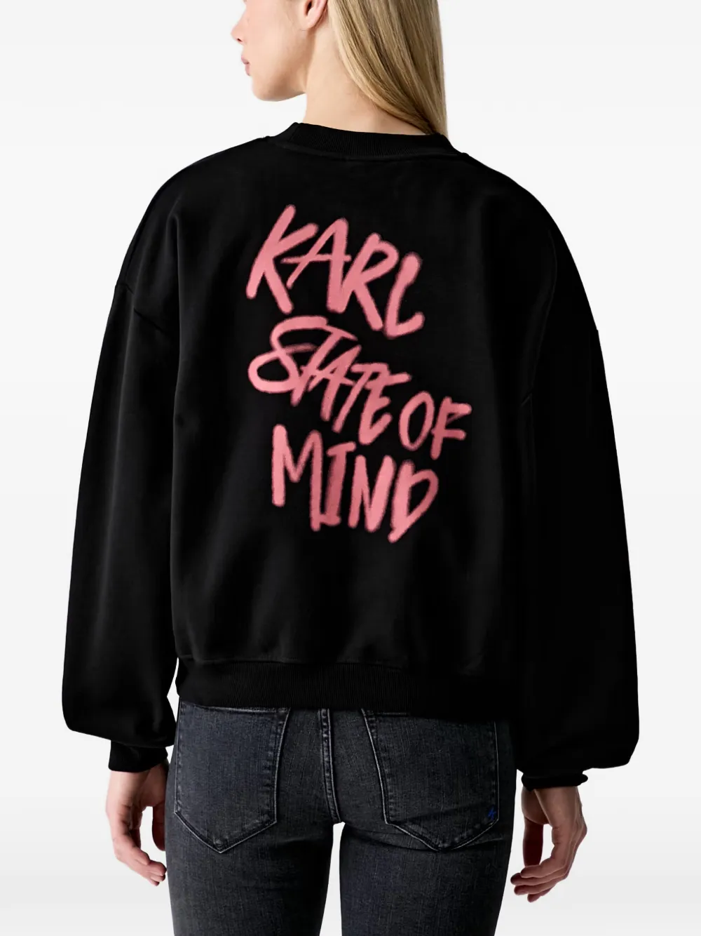 Karl Lagerfeld Jeans Sweater met logoprint Zwart