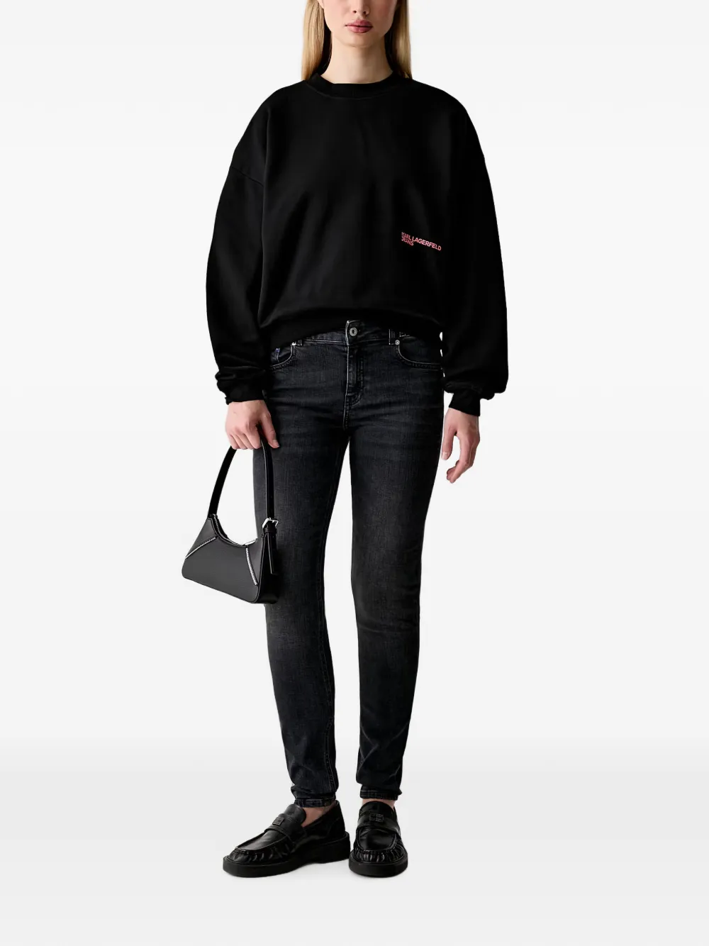Karl Lagerfeld Jeans Sweater met logoprint Zwart