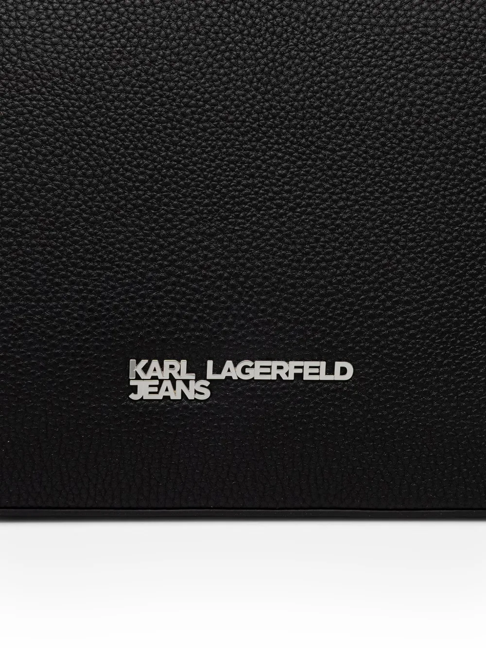 Karl Lagerfeld Jeans Shopper met logo-plakkaat en rits-detail Zwart