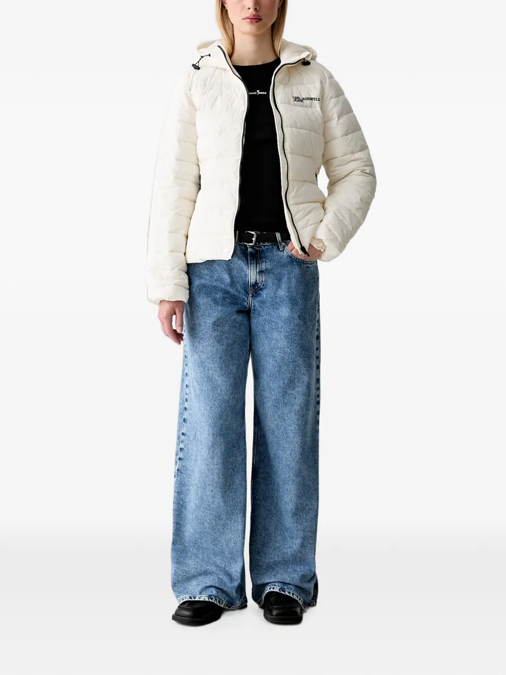 Karl Lagerfeld Jeans met logopatch Blauw