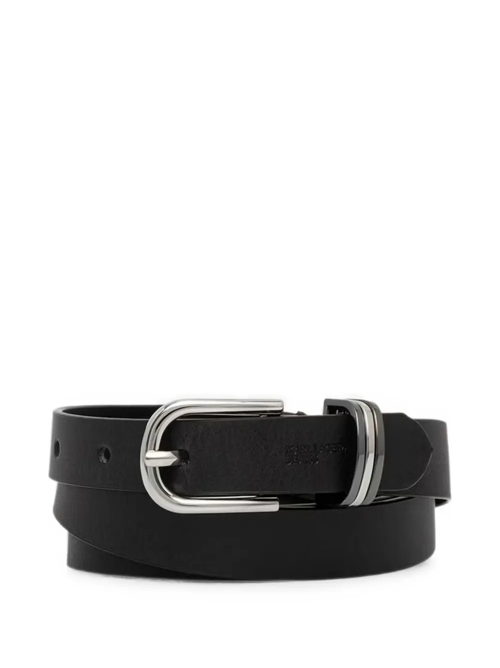 Karl Lagerfeld Jeans logo-debossed buckle belt - Nero