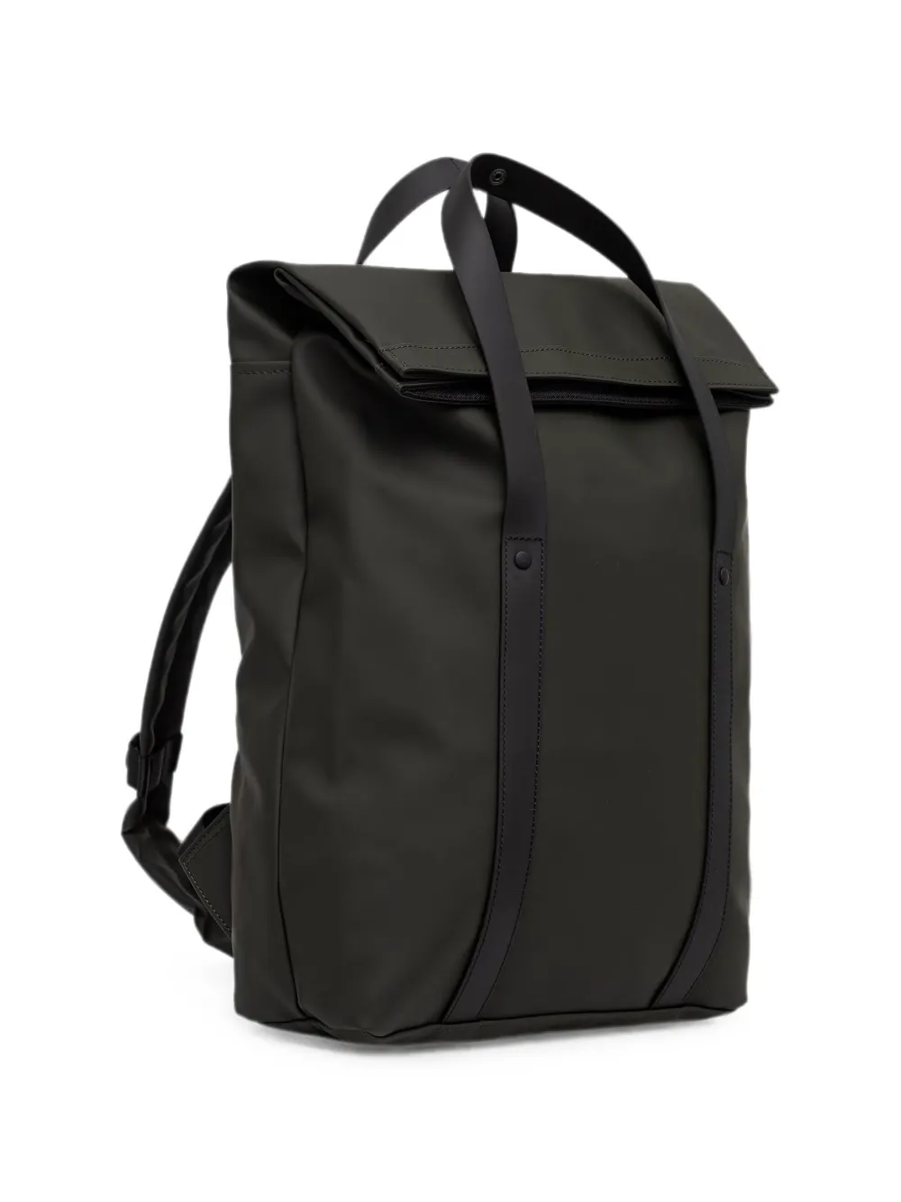 Rains 2 Way Foldover-top Backpack In Black