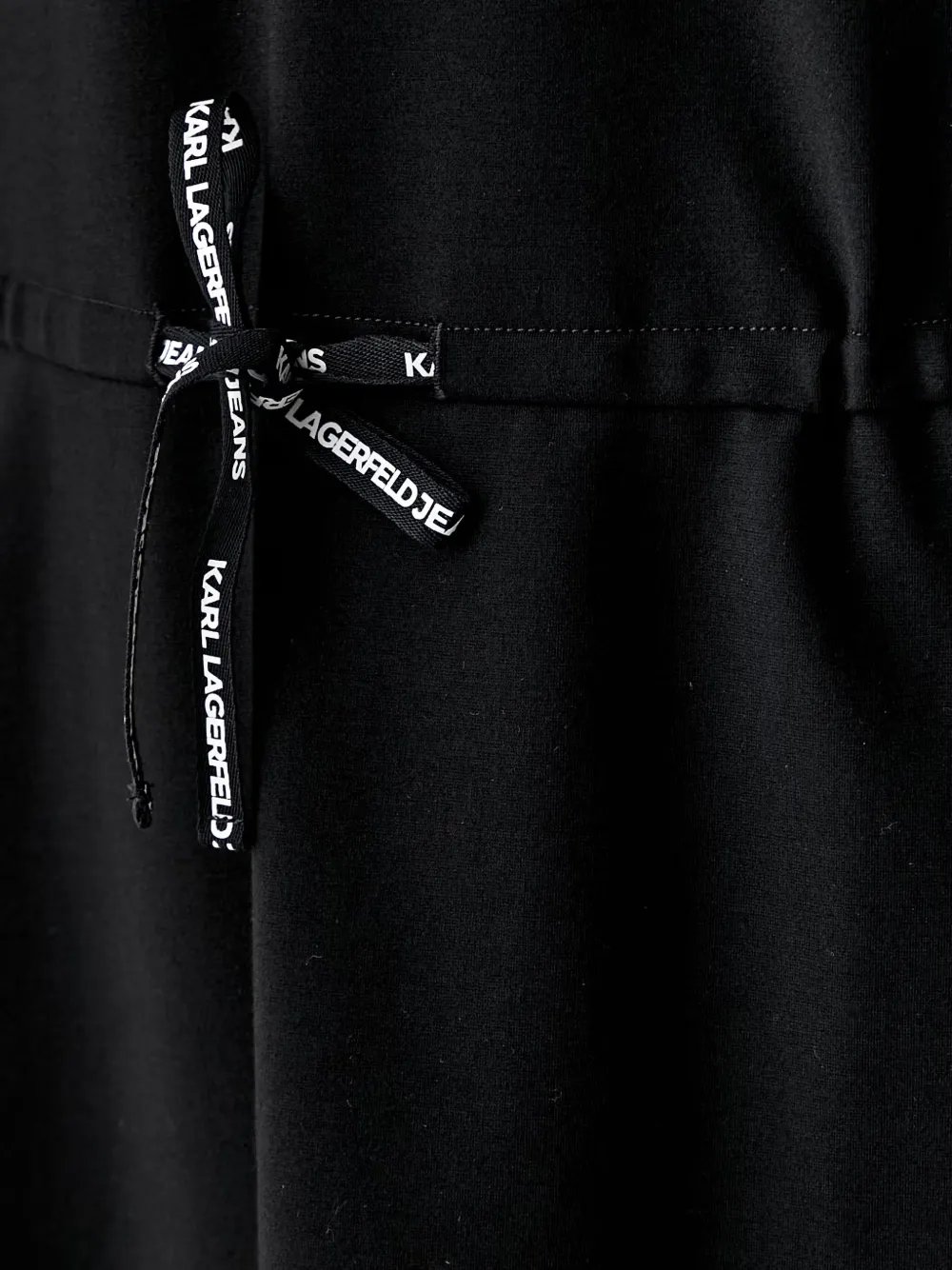 Karl Lagerfeld Jeans Mini-jurk met trekkoord en lange mouwen Zwart