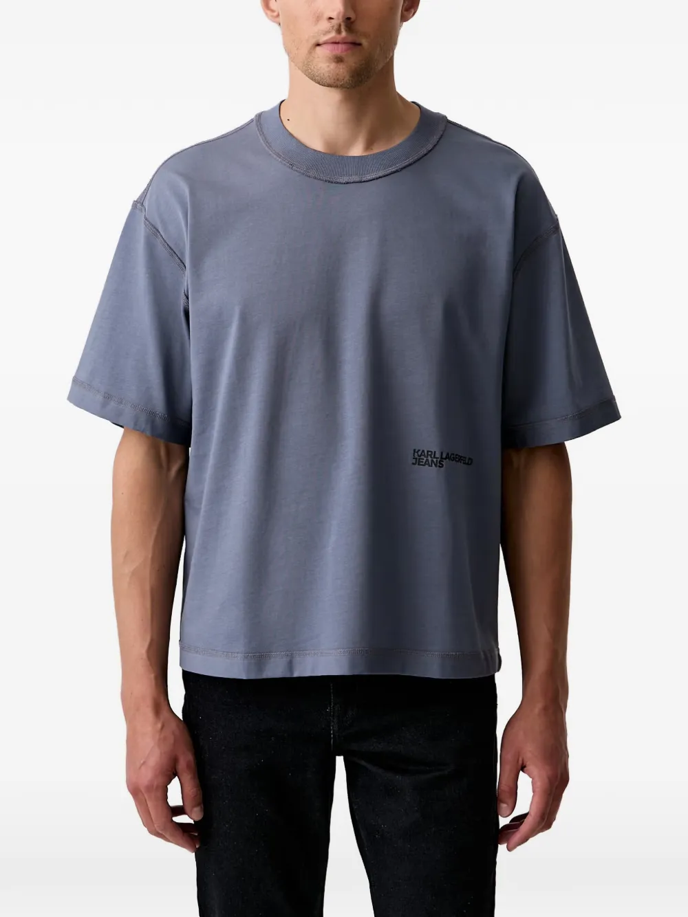 Karl Lagerfeld Jeans logo-print drop-shoulder T-shirt