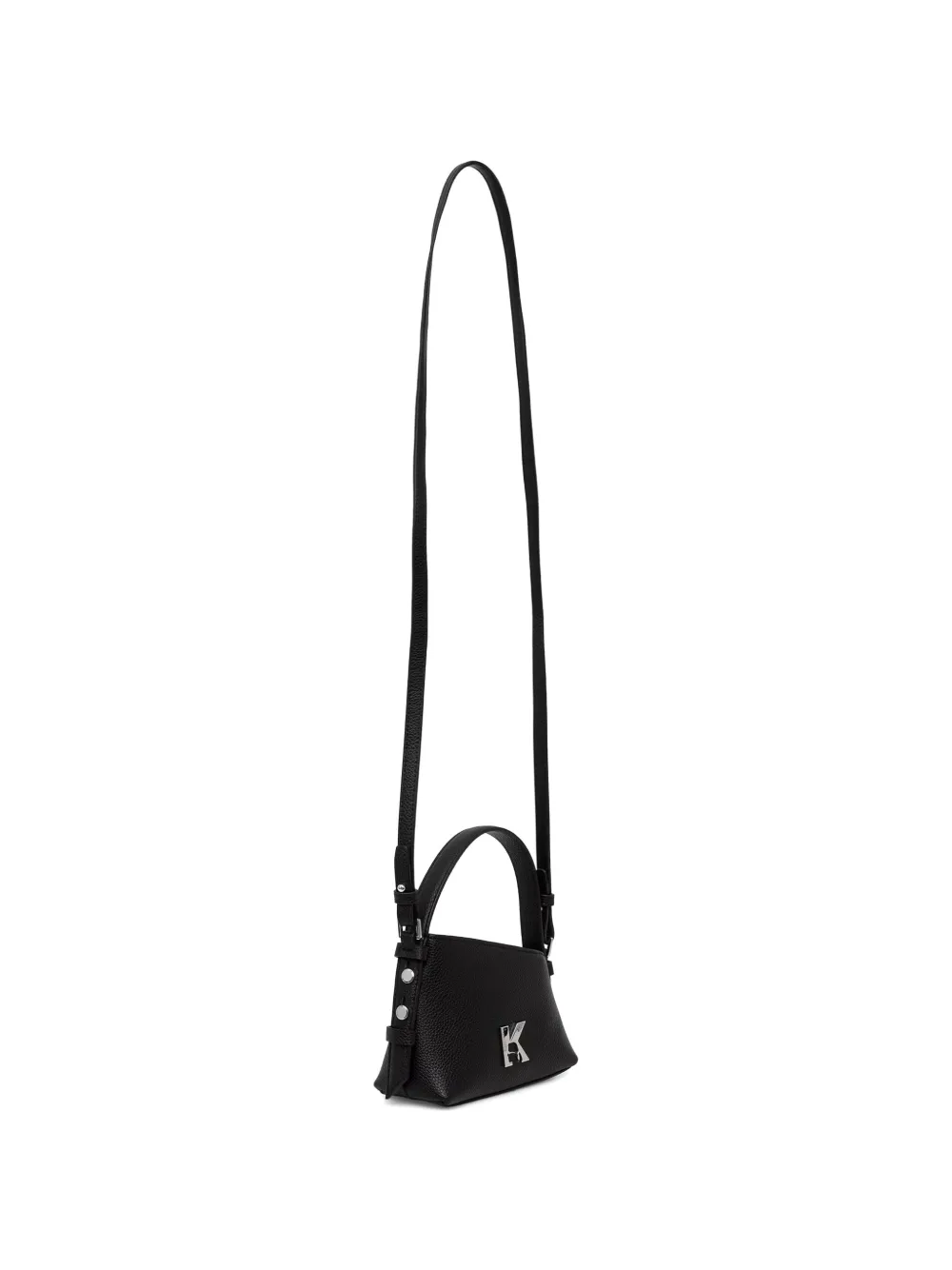 Karl Lagerfeld Jeans Asymmetrische crossbodytas met logo-plakkaat Zwart