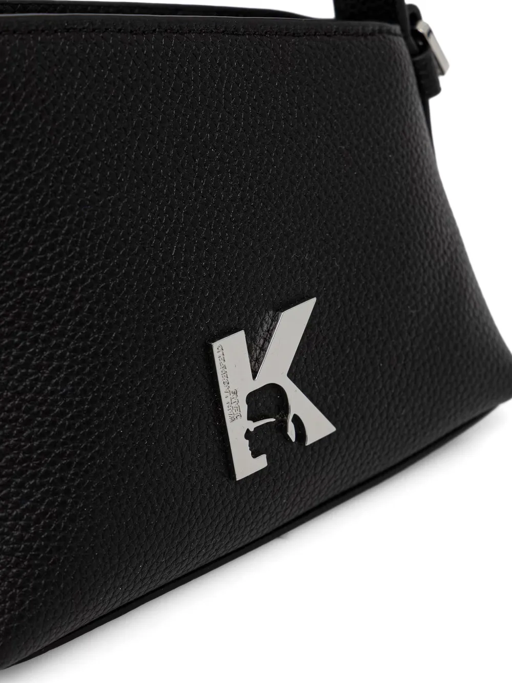 Karl Lagerfeld Jeans Asymmetrische crossbodytas met logo-plakkaat Zwart