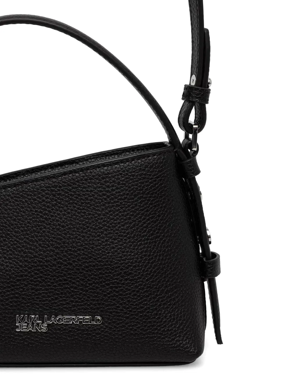 Karl Lagerfeld Jeans Asymmetrische crossbodytas met logo-plakkaat Zwart