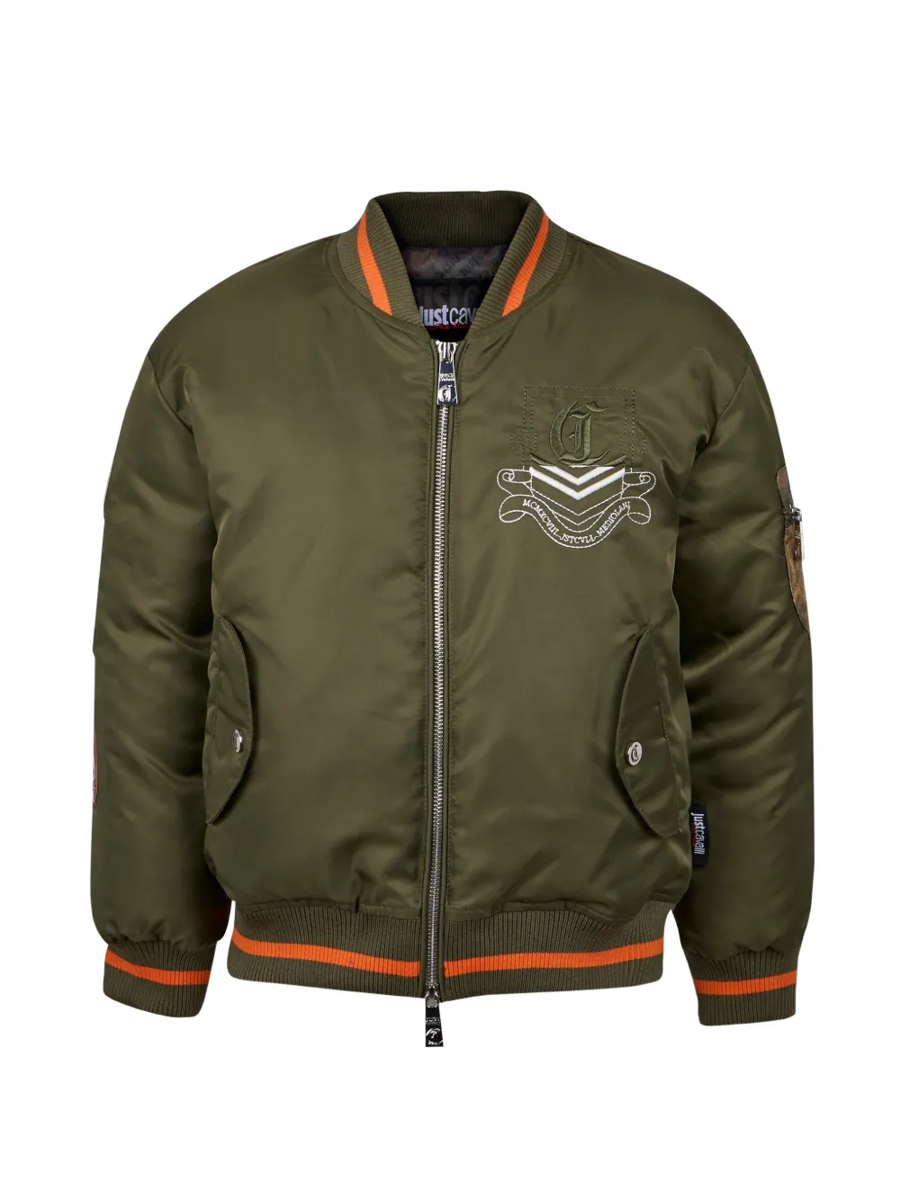 Just Cavalli veste bomber à logo brodé - Vert Just Cavalli veste bomber à logo brodé - Vert
